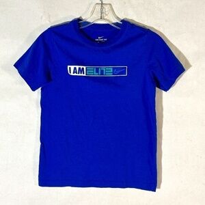 NIKE Women's Blue Workout Athletic Short Sleeve T Shirt Tee